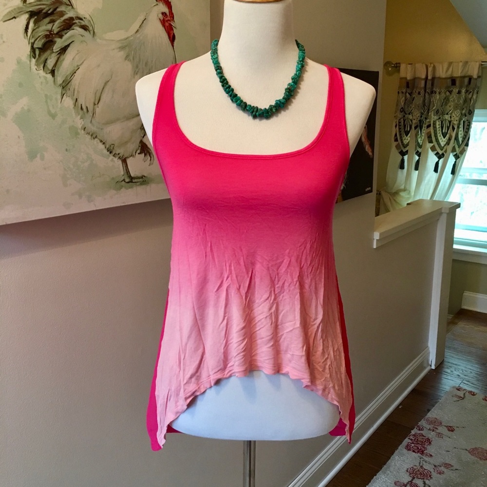 H&M racerback high/low tank with sheer back sz US2